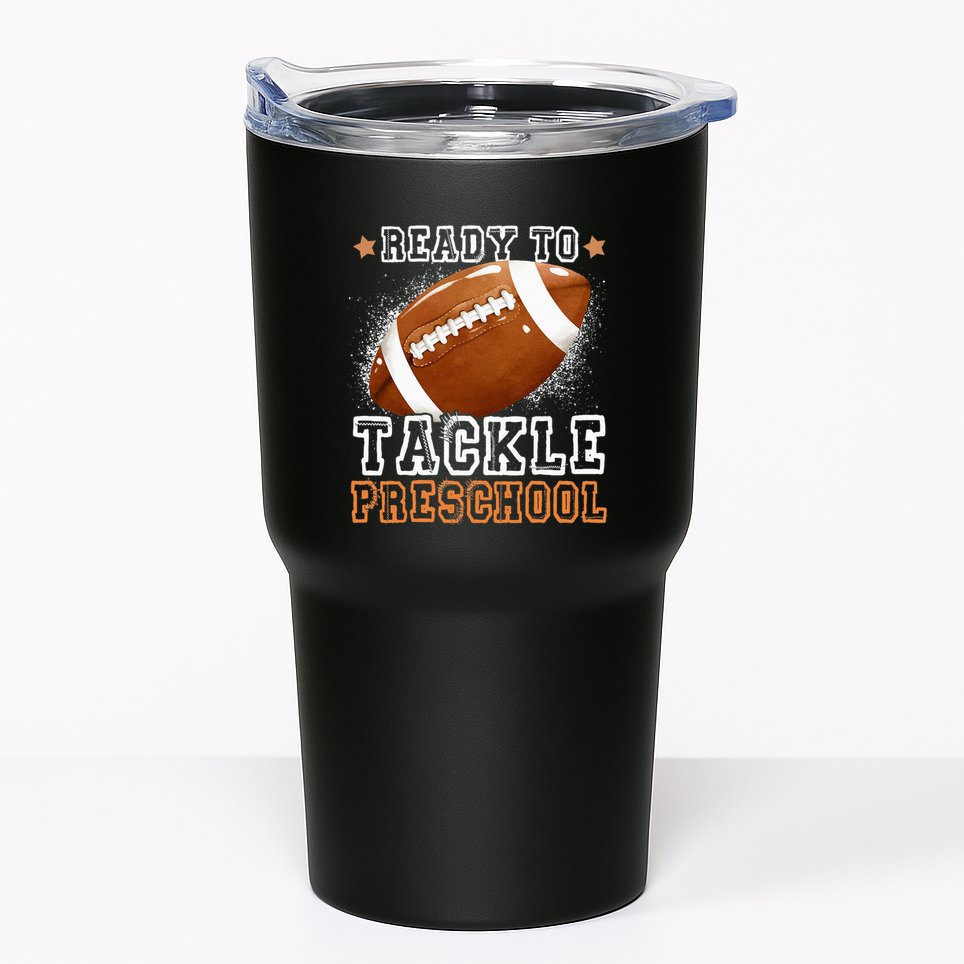 Ready To Tackle Preschool Football First Day Of School Tumbler