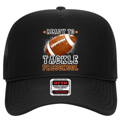 Ready To Tackle Preschool Football First Day Of School Trucker Hat