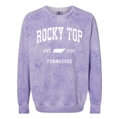 Rocky Top Tennessee Tn Vintage Athletic Colorblast Crewneck Sweatshirt