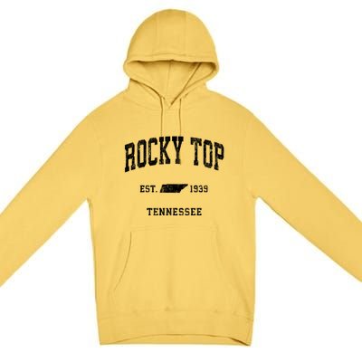 Rocky Top Tennessee Tn Vintage Athletic Premium Pullover Hoodie