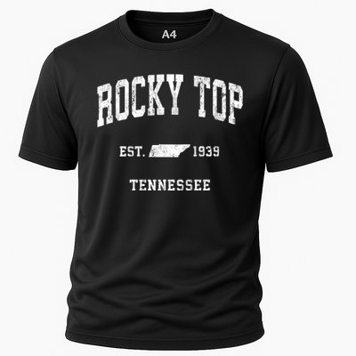 Rocky Top Tennessee Tn Vintage Athletic Cooling Performance Crew T-Shirt