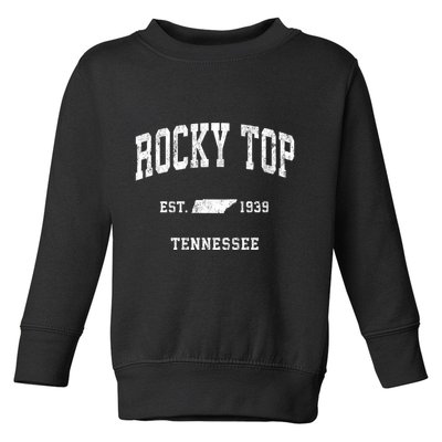 Rocky Top Tennessee Tn Vintage Athletic Toddler Sweatshirt