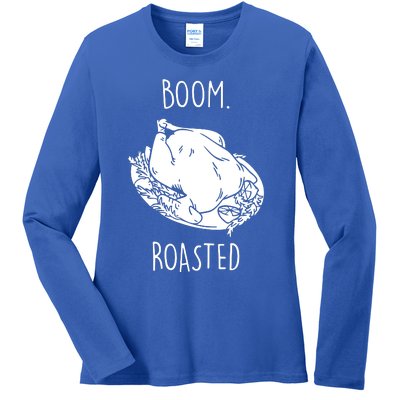 Roasted Turkey Thanksgiving Family Quote Ladies Long Sleeve Shirt