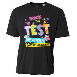 Rock The Test Dont Stress Testing Day Teachers Students Cooling Performance Crew T-Shirt