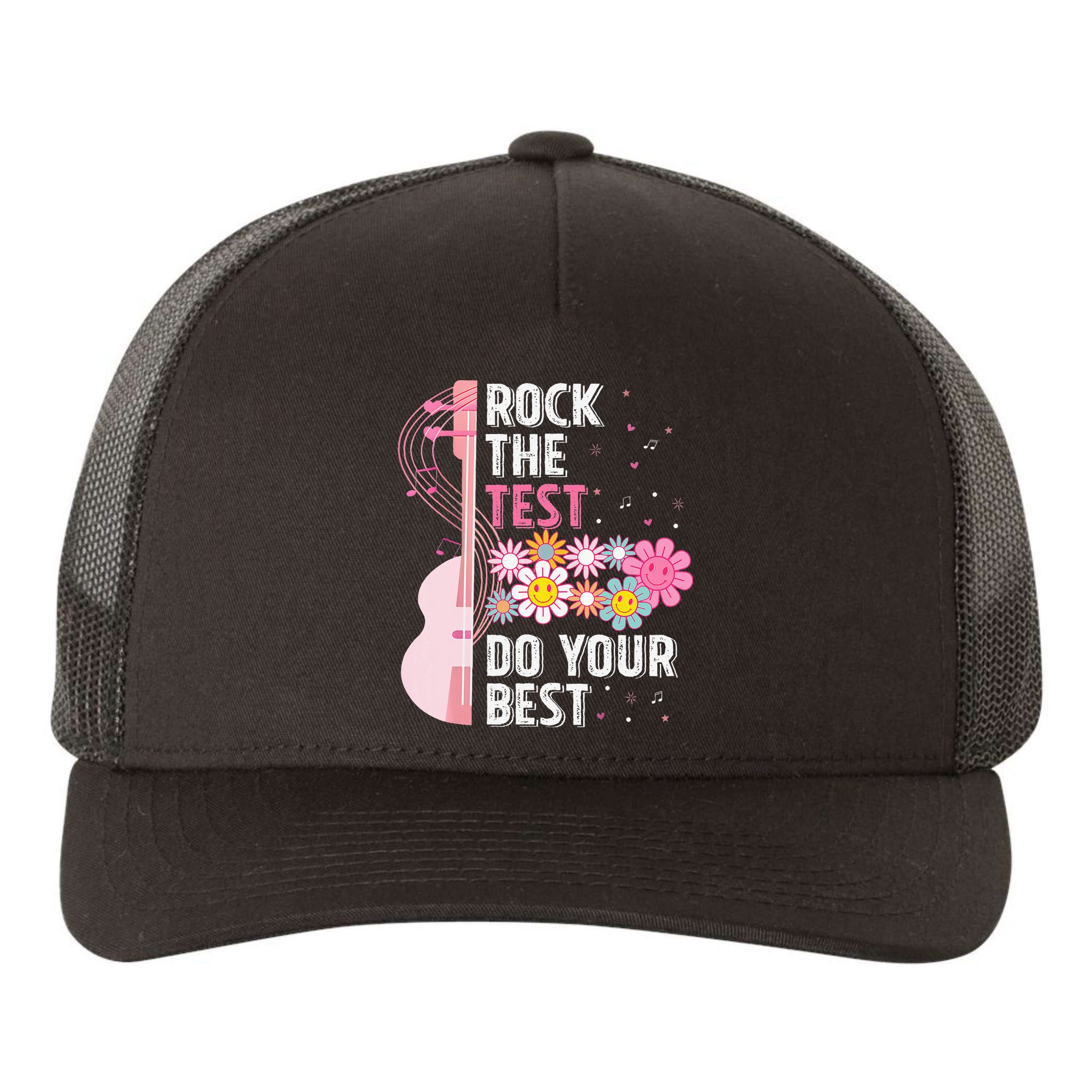 Rock The Test Do Your Best Testing Day Teachers Students Yupoong Adult 5-Panel Trucker Hat
