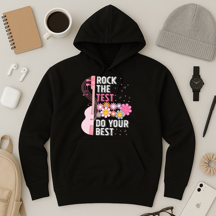 Rock The Test Do Your Best Testing Day Teachers Students Hoodie
