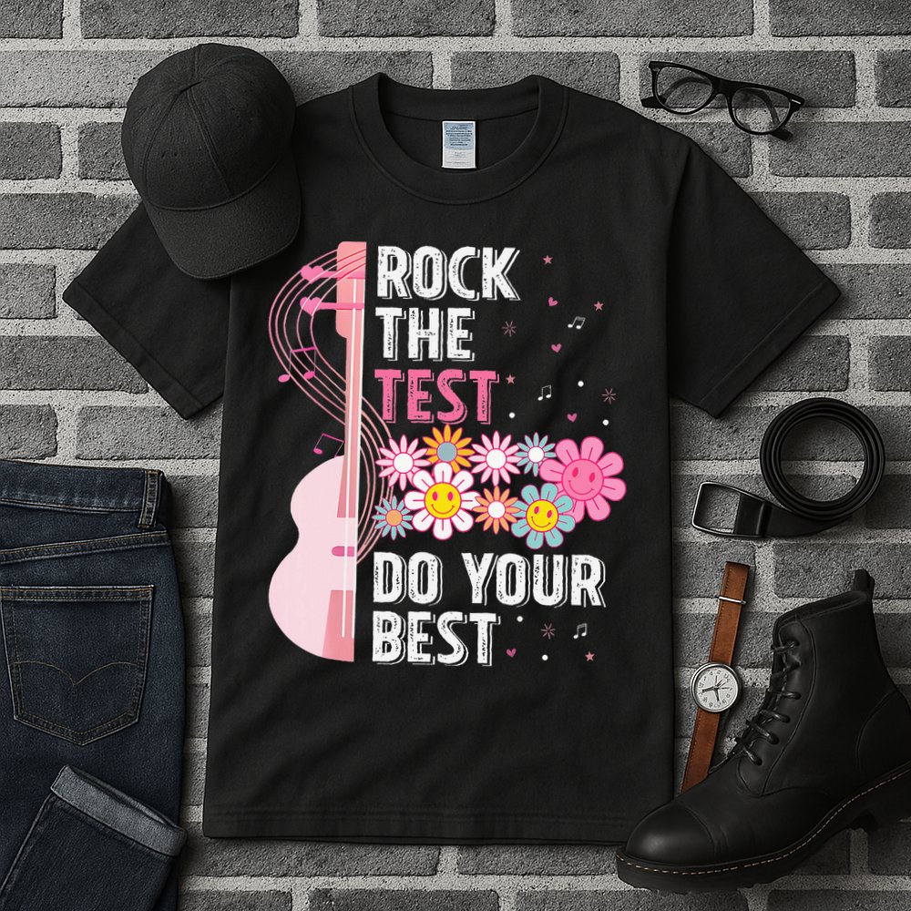 Rock The Test Do Your Best Testing Day Teachers Students Tall T-Shirt