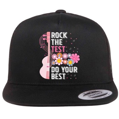 Rock The Test Do Your Best Testing Day Teachers Students Flatbill Hat