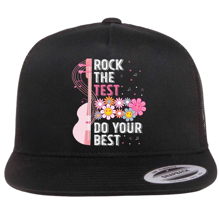 Rock The Test Do Your Best Testing Day Teachers Students Flatbill Hat