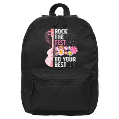Rock The Test Do Your Best Testing Day Teachers Students 16 in Basic Backpack