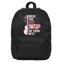 Rock The Test Do Your Best Testing Day Teachers Students 16 in Basic Backpack