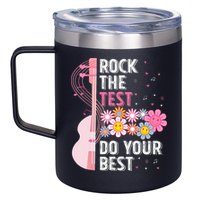 Rock The Test Do Your Best Testing Day Teachers Students 12oz Stainless Steel Coffee Mug