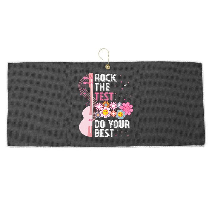 Rock The Test Do Your Best Testing Day Teachers Students Large Microfiber Waffle Golf Towel