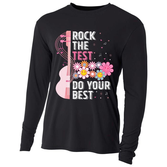 Rock The Test Do Your Best Testing Day Teachers Students Cooling Performance Long Sleeve Crew