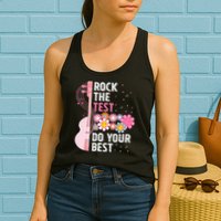 Rock The Test Do Your Best Testing Day Teachers Students Womens Tank Top