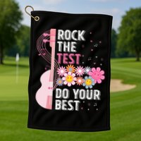 Rock The Test Do Your Best Testing Day Teachers Students Golf Towel