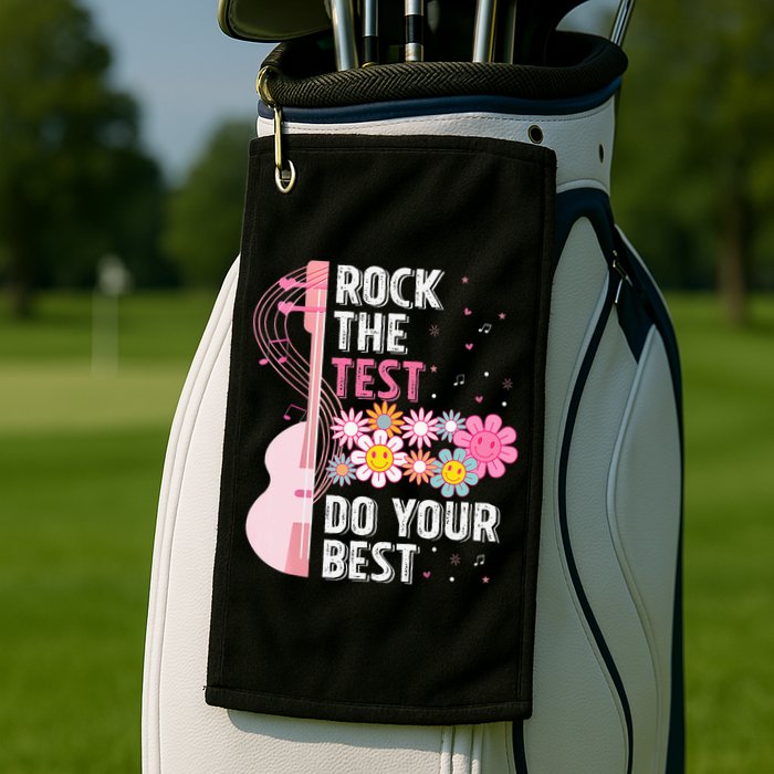 Rock The Test Do Your Best Testing Day Teachers Students Golf Towel