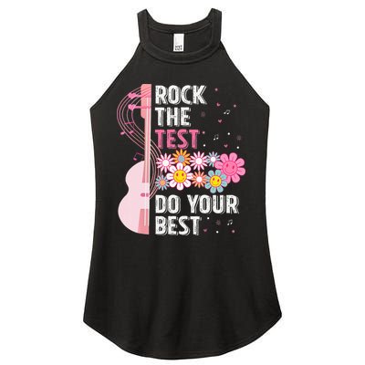 Rock The Test Do Your Best Testing Day Teachers Students Women's Perfect Tri Rocker Tank