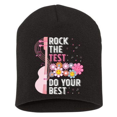 Rock The Test Do Your Best Testing Day Teachers Students Short Acrylic Beanie
