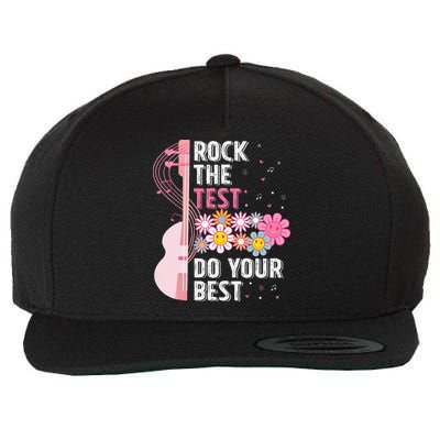 Rock The Test Do Your Best Testing Day Teachers Students Wool Snapback Cap