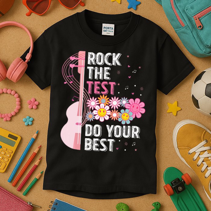 Rock The Test Do Your Best Testing Day Teachers Students Kids T-Shirt