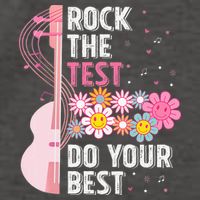 Rock The Test Do Your Best Testing Day Teachers Students Vector Backpack