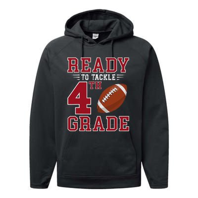 Ready To Tackle 4th Grade Back To School First Day Of School Performance Fleece Hoodie