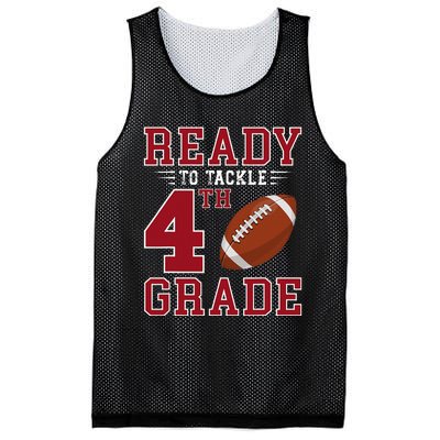 Ready To Tackle 4th Grade Back To School First Day Of School Mesh Reversible Basketball Jersey Tank