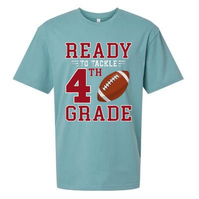 Ready To Tackle 4th Grade Back To School First Day Of School Sueded Cloud Jersey T-Shirt