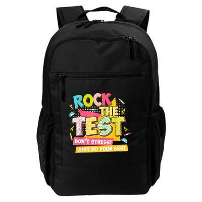 Rock The Test Day Motivational Retro Teachers Testing Day Backpack