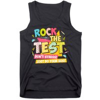 Rock The Test Day Motivational Retro Teachers Testing Day Tank Top