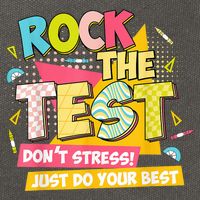 Rock The Test Day Motivational Retro Teachers Testing Day Cotton Canvas Backpack