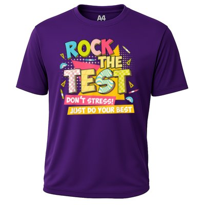 Rock The Test Day Motivational Retro Teachers Testing Day Performance Shirt