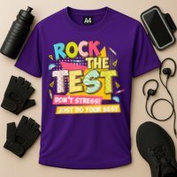 Rock The Test Day Motivational Retro Teachers Testing Day Performance Shirt