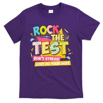 Rock The Test Day Motivational Retro Teachers Testing Day T-Shirt