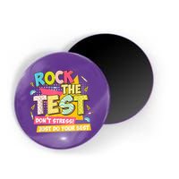 Rock The Test Day Motivational Retro Teachers Testing Day Magnet