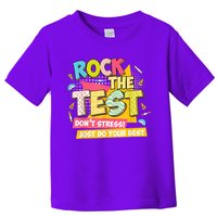 Rock The Test Day Motivational Retro Teachers Testing Day Toddler T-Shirt