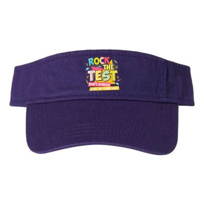 Rock The Test Day Motivational Retro Teachers Testing Day Visor