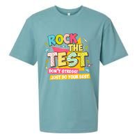 Rock The Test Day Motivational Retro Teachers Testing Day Sueded Cloud Jersey T-Shirt