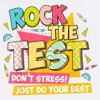 Rock The Test Day Motivational Retro Teachers Testing Day Garment-Dyed Sweatshirt