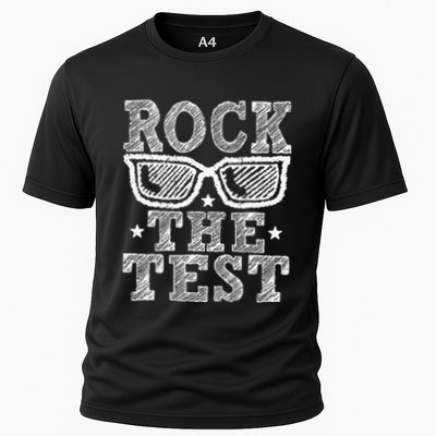 Rock The Test Testing Day Retro Motivational Teacher Performance Shirt