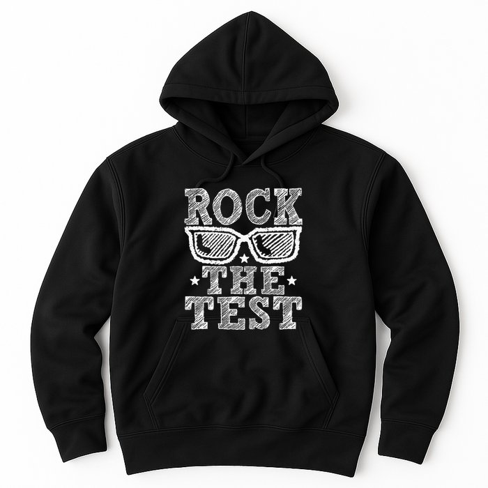 Rock The Test Testing Day Retro Motivational Teacher Hoodie
