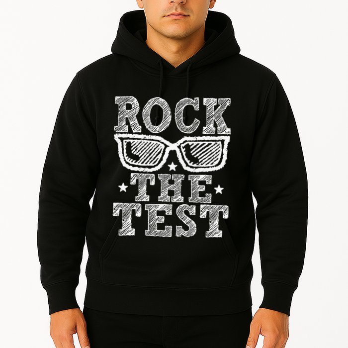 Rock The Test Testing Day Retro Motivational Teacher Hoodie
