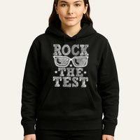 Rock The Test Testing Day Retro Motivational Teacher Hoodie