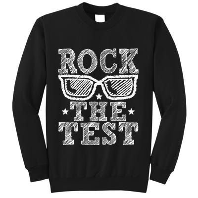 Rock The Test Testing Day Retro Motivational Teacher Sweatshirt