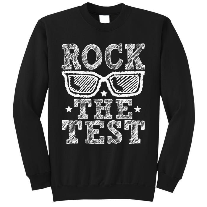 Rock The Test Testing Day Retro Motivational Teacher Sweatshirt