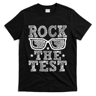 Rock The Test Testing Day Retro Motivational Teacher T-Shirt