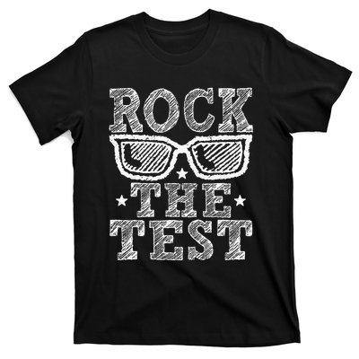 Rock The Test Testing Day Retro Motivational Teacher T-Shirt