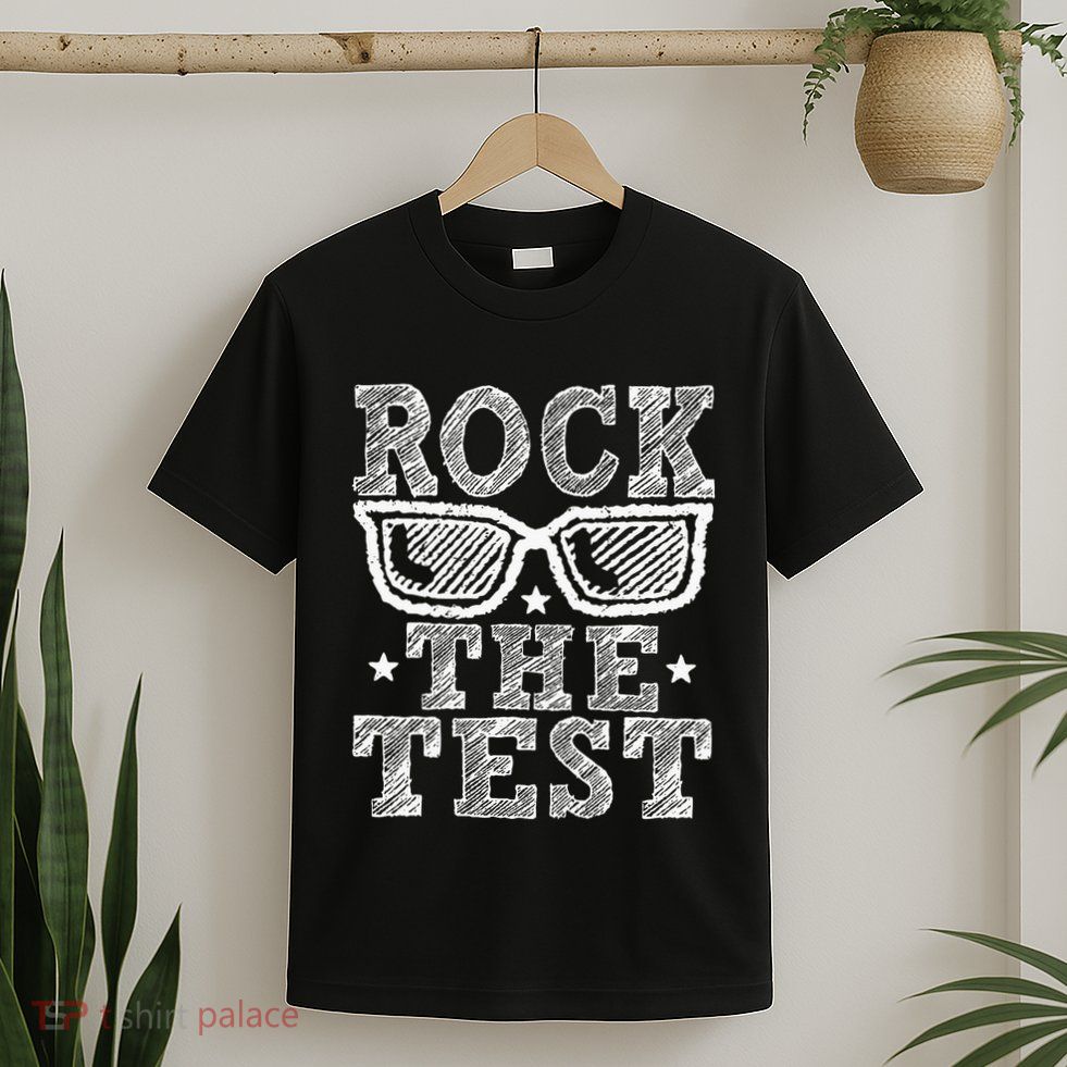 Rock The Test Testing Day Retro Motivational Teacher T-Shirt