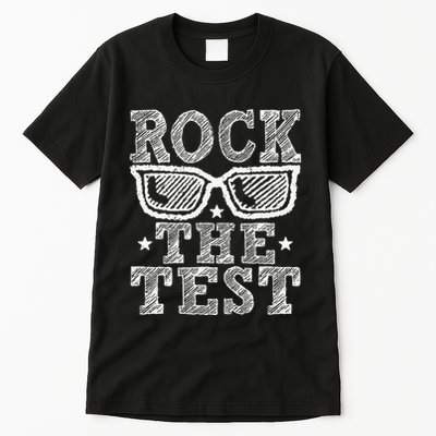 Rock The Test Testing Day Retro Motivational Teacher Tall T-Shirt